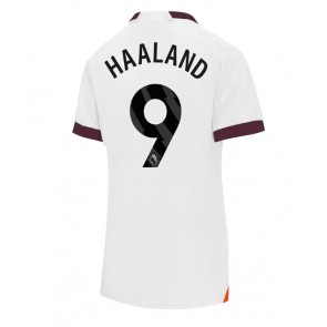 Lacne Ženy Futbalové dres Manchester City Erling Haaland #9 2023-24 Krátky Rukáv - Preč
